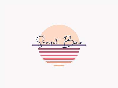 Sunset Bar Logo bar brand graphic design logo logo design sunset