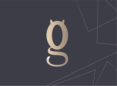 Golden Cat brand branding design cat golden graphic design illustration letter g logo logo design