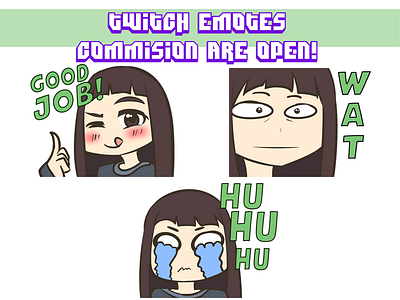 OPEN FOR COMMISION! anime expressions icon twitch twitchemote