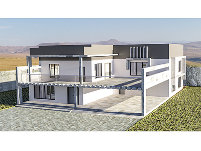 desert home - architectural visualization animation design