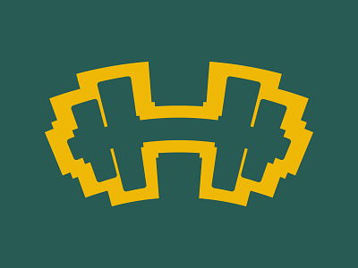 Logo Concept barbell logo logodesign
