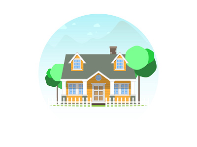 House flatdesign illustration vector