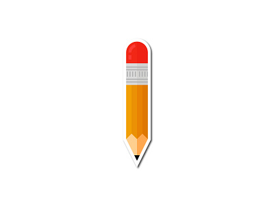 Pencil flatdesign sticker stickerdesign vector