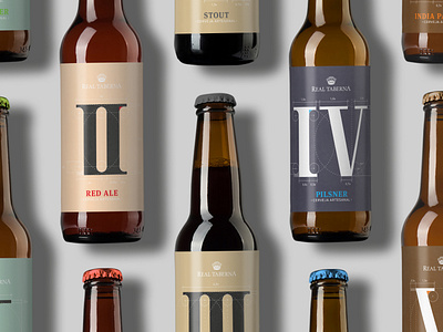 Real Taberna Label design graphicdesign illustration label packaging roman numerals taberna belga