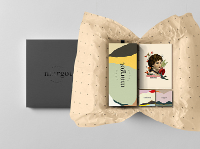 Margot branding design illustration logotype packaging porto textures typography