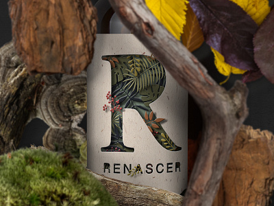 Renascer colorful craftbeer fires forest graphic design illustration label leaf packaging papercraft typographic