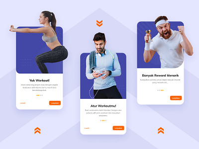 Workout App - Onboarding in Bahasa design mobile app sport sports ui ux workout workout app workout tracker workouts