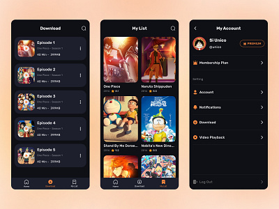 Crunchyroll App - Anime Streaming Platform anime anime app app design mobile app movie movie app streaming streaming anime streaming app ui ux