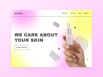 Beauty cosmetic landing page beauty branding design figma gradient health landing landing page ui ui design web webdesign