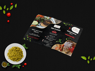 A4 Trifold Brochure awesome restaurant menu