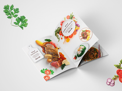 Simple and Fresh Menu Brochure branding card design flyer illustration logo modern postcard simple and fresh menu brochure simple and fresh menu brochure