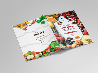 Simple and Fresh Menu Brochure Cover branding design fresh menu fresh menu illustration logo menu brochure postcard