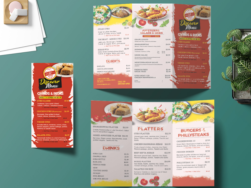 Menu trifold design by Graphic Design Team on Dribbble