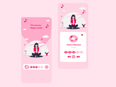 Meditation Music App UI Exploration