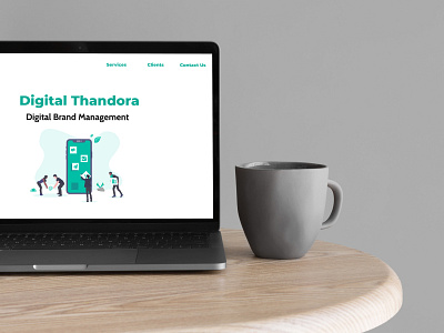 Digital Thandora Home Page brand design brand identity branding cleanui digital marketing digital marketing agency homepage homepagedesign ui uidesign