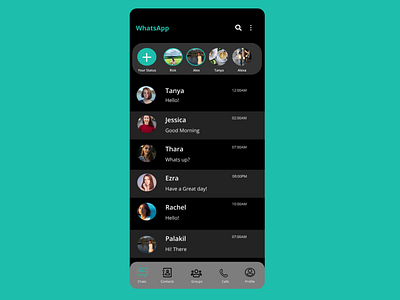 Whatsapp UI Redesign app design appredesign design redesign redesignconcept ui uidesign whatsapp