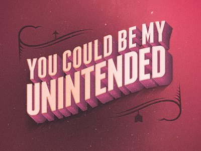 Unintended by Muse ♫♪ hipster lettering melancholy midnight muse song type typography unintended vintage