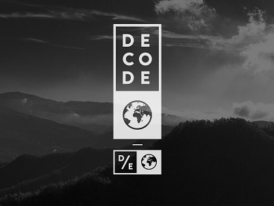 Decode Earth blackwhite brandon decode earth logo metro minimal