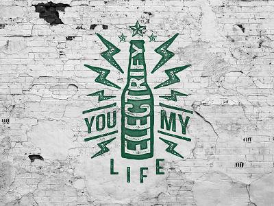 'You Electrify My Life' hipster lettering logo typography vintage
