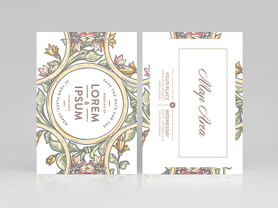 Wedding Invitation Template for sale!! card floral hipster invitation template vintage wedding