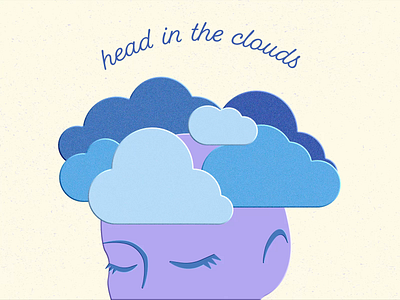 Head In The Clouds aftereffects animated typography animation gif gradients graphic design kinetic type loop mograph motion design motiongraphics shape design steven universe typography