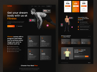 Fitness Landing Page ui