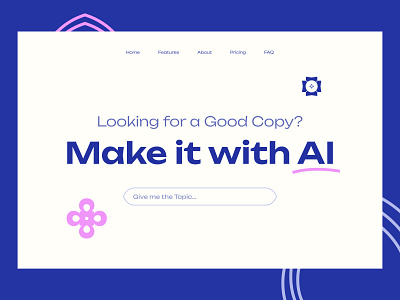 AI-Powered Copy Generator Landing Page