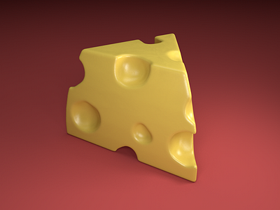 Toy cheese c4d cheese cinema 4d yellow