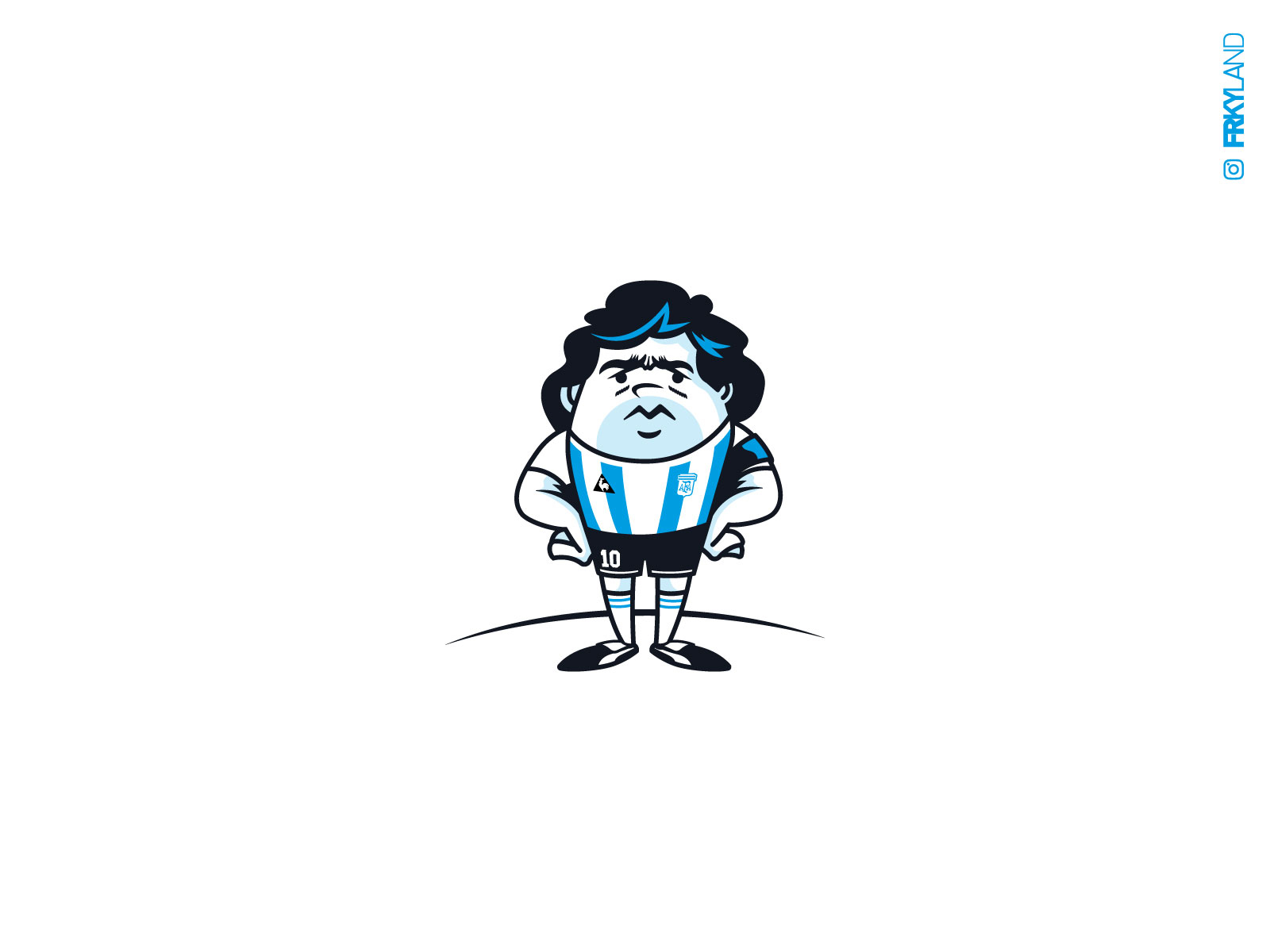 MARADONA argentina character color design drawing freaky graphic graphicdesign illustration illustrator vector