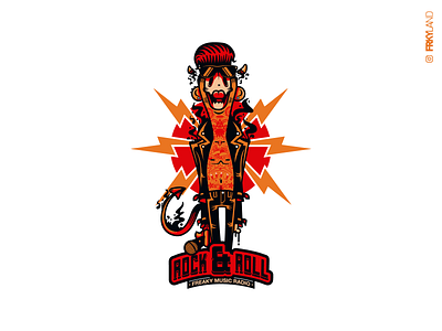 ROCK & ROLL character color design drawing freaky graphic graphicdesign illustration illustrator music rock and roll skull vector