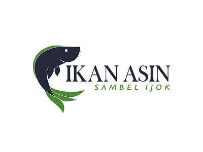 IKANASIN brand design business cute animal fish logo icon design vector