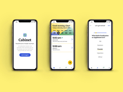 Cabinet Health Medication App Concept atlanta branding colors design health app icon logo medication typography ui ux vector wellness