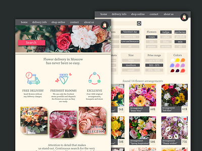 Flower Shop Website design flower ui ux web webdesign website