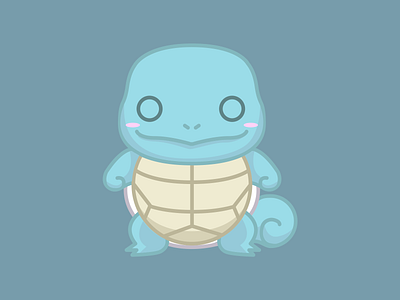 Squirtle blue cute fanart illustration pokemon squirtle vector