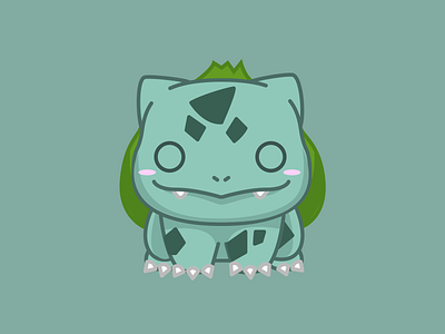 Bulbasaur bulbasaur cute green pokemon vector illustration