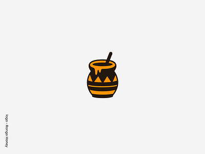 Rongo Honey honey honey jar honeyjar icon jar icon logo logodesign pot