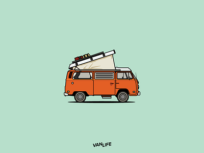 Volkswagen Bus design icon illustraion logo vector vehicle volkswagen vw vw bus