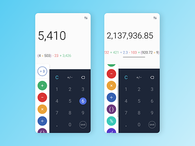 Calculator Concept 2020 trends calculator calculator app clean colorful colourful daily ui dailyui design