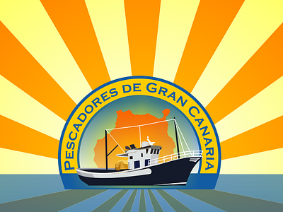 Pescadores de Gran Canaria logo branding design illustration logo