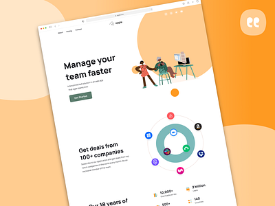 Apgile landing page ui ux