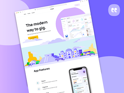 Cityjob landing page ui ux