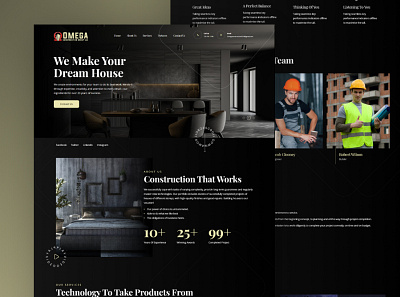 Omega Constructions web design