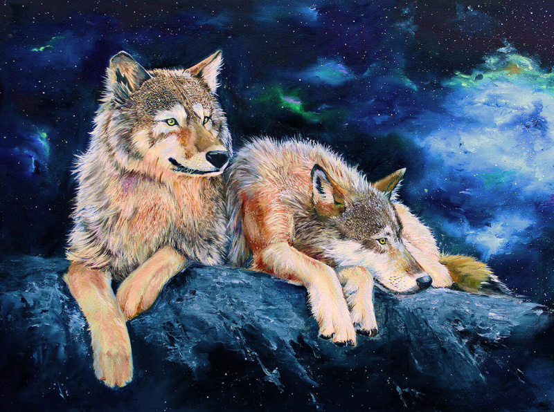 Cosmo wolves by Prodius Anna on Dribbble