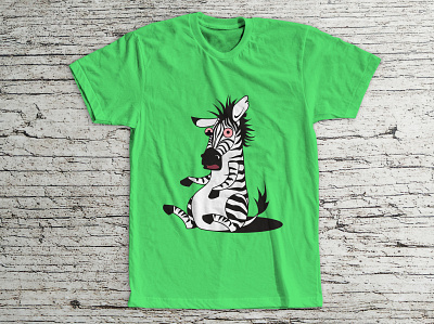 Zebra on a T-shirt animal branding character art closes design icon illustrator logo tshirt design typography vector world cup