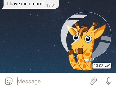 Sticker Giraffe animal artwork branding character art design emoji emotion illustration illustrator massage sticker world