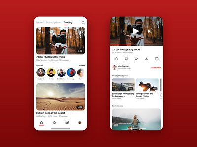 Youtube Concept adobe xd app concept design ios mobile ui youtube