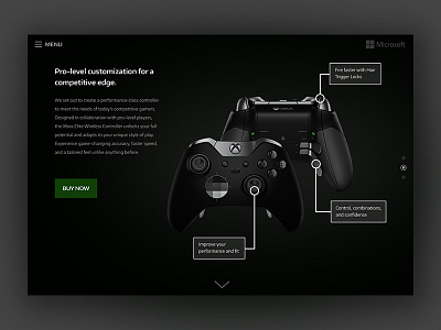 Xbox One Elite clean concept redesign ui web xbox