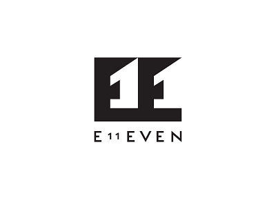 e11even 11 eleven letters logo vector
