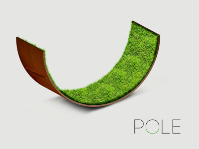 Pole chair concept grass industrial design logo pole tree wood