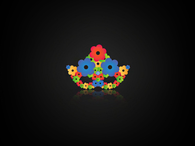 Theater of flower flowers logo shop theate vector